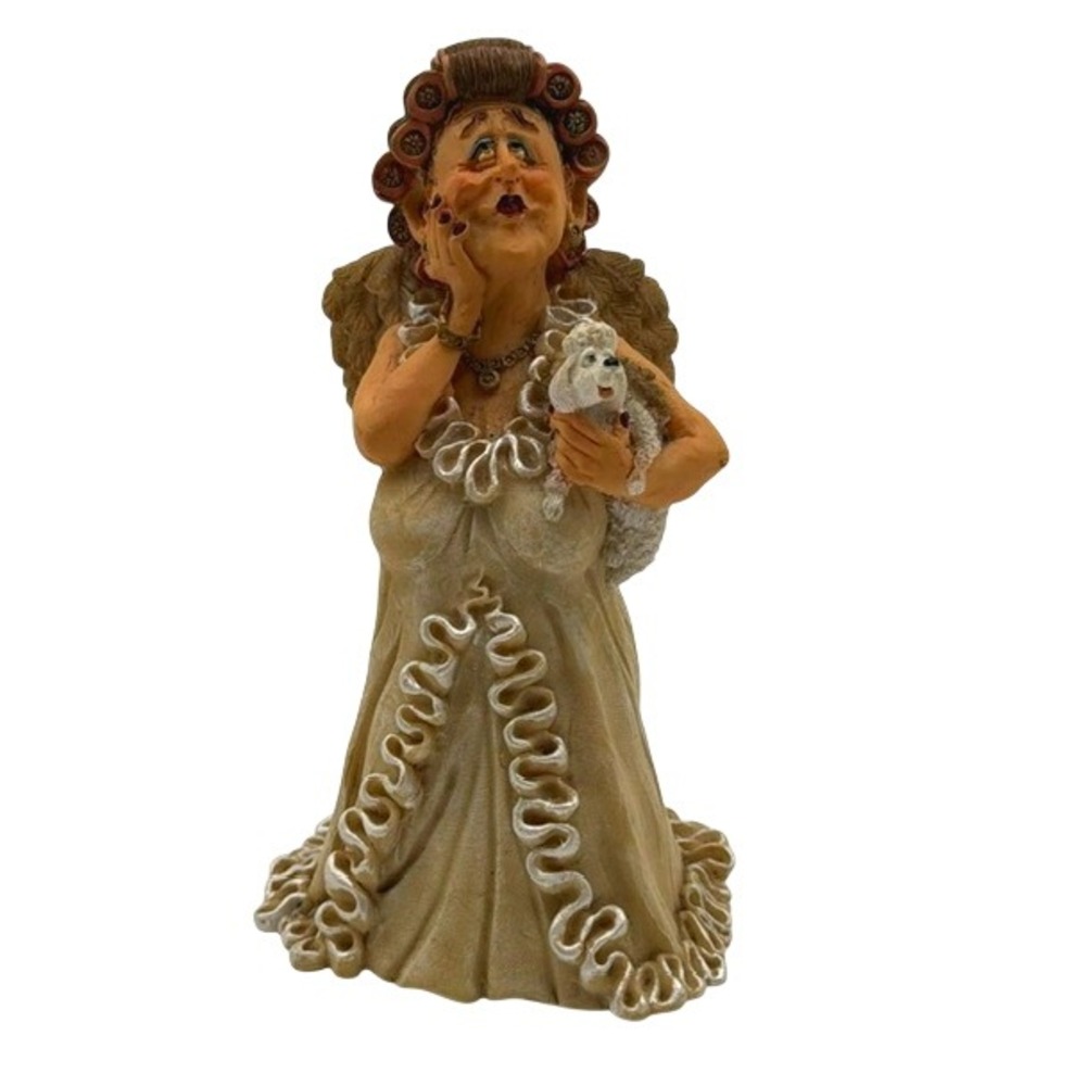 RAZ Imports Guardian Grannies Blanche Angel Figurine Doug Harris Poodle 7.25in